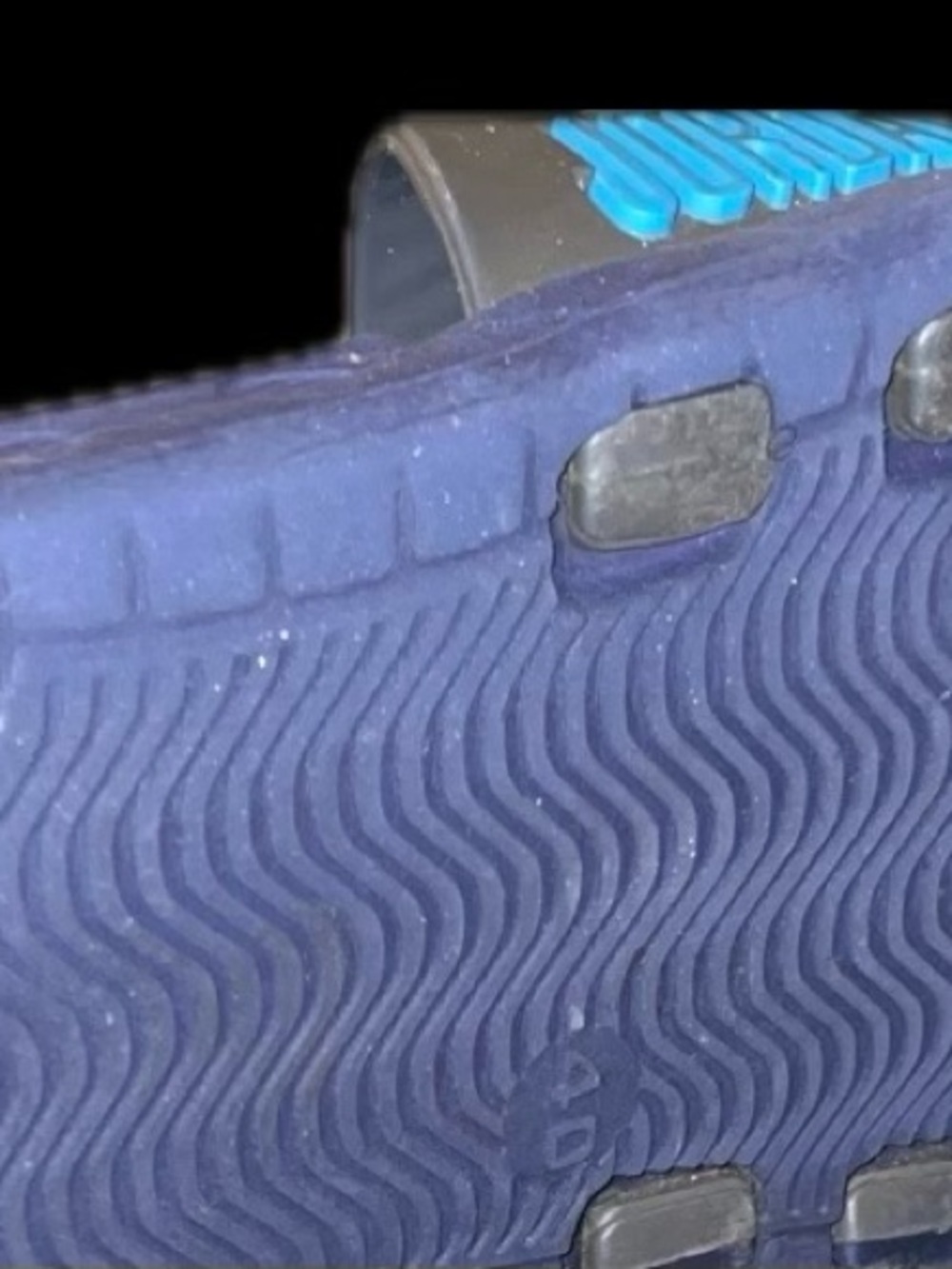 Jordan Slide Sandals in Purple with Teal Logo - Picture 3 of 4